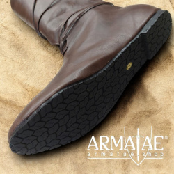 Mittelalterliche LARP Stiefel Dunkelbraun von https://armatae.shop - Bild 3