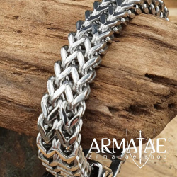 Edelstahl Wikinger Armkette "WINFRIED" mit dem Fenriswolf auf https://armatae.shop - Bild 3