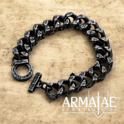 Fenrisband – Massive Edelstahl-Armkette im Antik-Finish auf https://armatae.shop - Bild 1