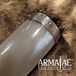 Trinkhorn mit Messingbeschlägen auf https://armatae.shop - Bild 3