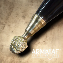 Trinkhorn mit Messingbeschlägen auf https://armatae.shop - Bild 7