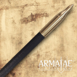 Schwarzer Holzpfeil, Befiederung Grün / Gelb / Gelb auf https://armatae.shop - Bild 4