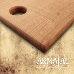 Schneidebrett mit Loch aus Edelkirsche 30 cm auf https://armatae.shop - Bild 2
