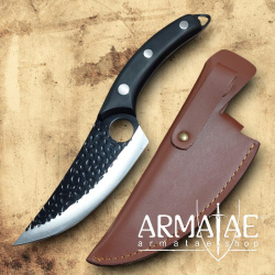 Armatae.shop Küchenmesser, Premium Lederscheide, Ebenholz-Griffschalen auf https://armatae.shop - Bild 1