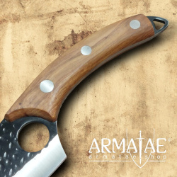 Armatae.shop Küchenmesser, Premium Lederscheide, Eichenholz-Griffschalen auf https://armatae.shop - Bild 5