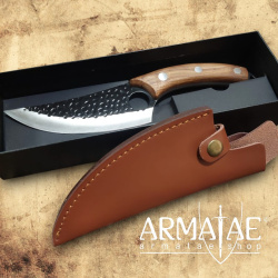 Armatae.shop Küchenmesser, Premium Lederscheide, Eichenholz-Griffschalen auf https://armatae.shop - Bild 1