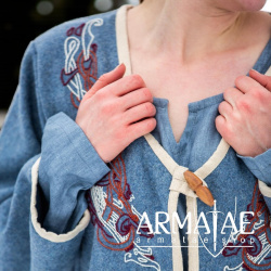 Wikinger Birka Mantel Skadi Taubenblau auf https://armatae.shop - Bild 5