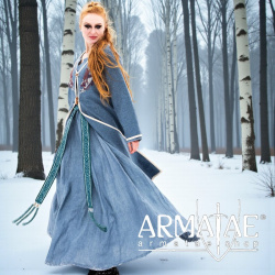 Wikinger Birka Mantel Skadi Taubenblau auf https://armatae.shop - Bild 6