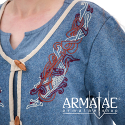 Wikinger Birka Mantel Skadi Taubenblau auf https://armatae.shop - Bild 4