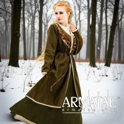 Wikinger Birka Mantel Skadi Olive auf https://armatae.shop - Bild 6
