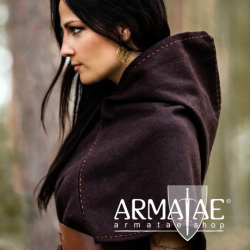 Skjoldehamn Wikinger Gugel "Halfdan" Schwarz oder Braun von Leonardo Carbone auf https://armatae.shop - Bild 7