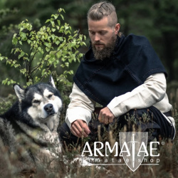 Skjoldehamn Wikinger Gugel "Halfdan" Schwarz oder Braun von Leonardo Carbone auf https://armatae.shop - Bild 2