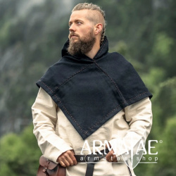 Skjoldehamn Wikinger Gugel "Halfdan" Schwarz oder Braun von Leonardo Carbone auf https://armatae.shop - Bild 6