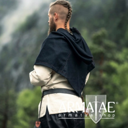 Skjoldehamn Wikinger Gugel "Halfdan" Schwarz oder Braun von Leonardo Carbone auf https://armatae.shop - Bild 3