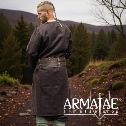 Wikinger Klappenrock Balder Dunkelbraun von Leonardo Carbone auf https://armatae.shop - Bild 2