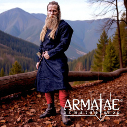 Woll-Klappenrock Balder – Wikinger Klappenmantel aus hochwertiger Wolle von Leonardo Carbone auf https://armatae.shop - Bild 1