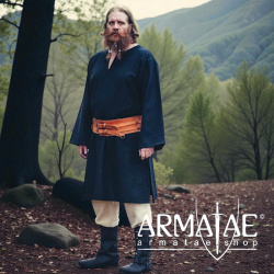 Wikinger Tunika „Thor“ Schwarz von Leonardo Carbone auf https://armatae.shop - Bild 2