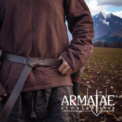 Wikingertunika „Ivar“ Braun aus robuster Baumwolle von Leonardo Carbone auf https://armatae.shop - Bild 5