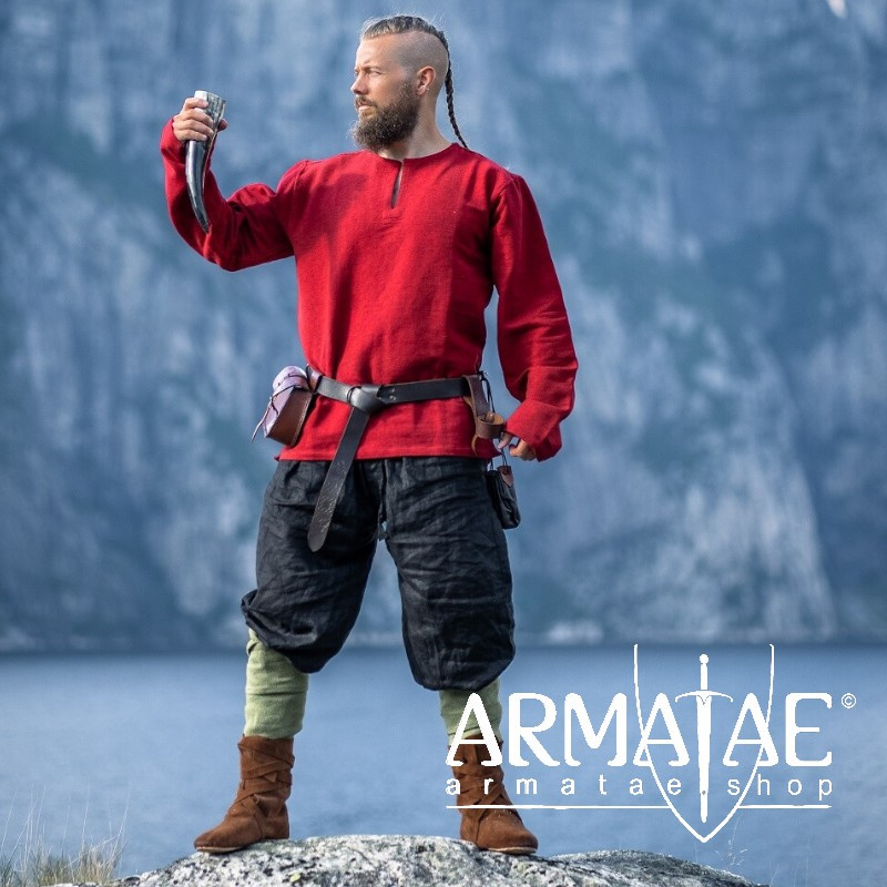 Wikingertunika „Ivar“ Rot –  von Leonardo Carbone auf https://armatae.shop - Bild 1
