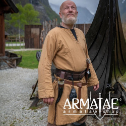 Wikingertunika mit Stickerei "Erwin" – Honigbraun von Leonardo Carbone - Bild 3