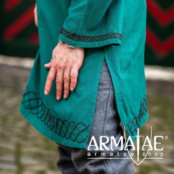 Wikinger Tunika bestickt "Borr" Grün von Leonardo Carbone auf https://armatae.shop - Bild 3