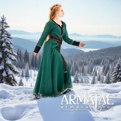 Wikingerkleid „Freya“ Grün von Leonardo Carbone auf https://armatae.shop - Bild 3
