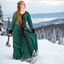 Wikingerkleid „Freya“ Grün von Leonardo Carbone auf https://armatae.shop - Bild 8