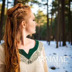 Wikinger Kleid „Lagertha“ – Natur/Grün von Leonardo Carbone auf https://armatae.shop - Bild 5