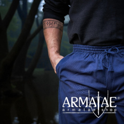 Mittelalter-Hose „Veit“ Blau mit Gummizug | Bequeme Baumwollhose für Alltag & Events auf https://armatae.shop - Bild 3
