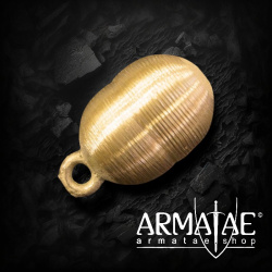 Schelle / Glocke Ø 40 x H 55 mm aus Messing – Froschmaulschelle mit sattem Klang auf https://armatae.shop - Bild 3