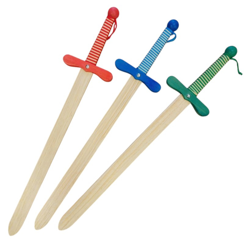 72 cm Holzschwert mit zweifarbig gewickeltem Griff und rundem Knauf auf https://armatae.shop