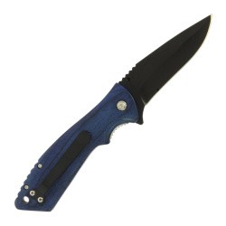 Taschenmesser mit Pakkaholz-Griff – Klappmesser mit schwarzer Edelstahlklinge & Gürtelclip - Bild 2