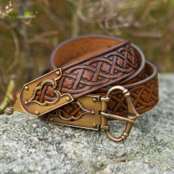 Mittelalter-Gürtel aus Leder mit Messingschnalle (13.–15. Jahrhundert) auf https://armatae.shop - Bild 5