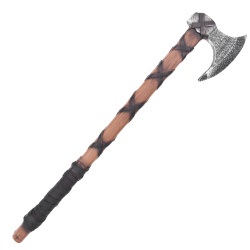 LARP Wikinger Axt Torvald – Polsterwaffe mit Fiberglaskern, 62 cm auf https://armatae.shop - Bild 1