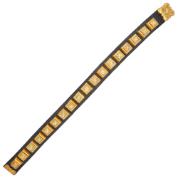 Mittelalterlicher Ritter-Gürtel „Helden des Schönen Brunnens“ – Leder mit Messingbeschlägen | S–L  - Bild 2