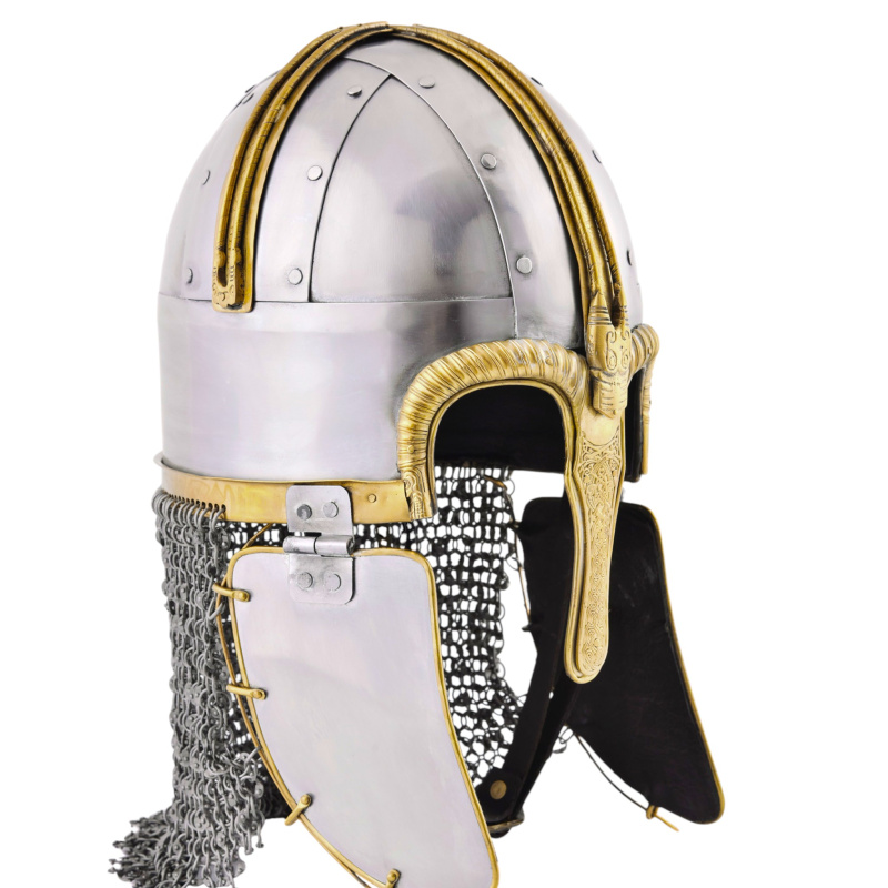 Coppergate Helm, mit vernieteter Kettenbrünne, 1,6 mm Stahl auf https://armatae.shop - Titelbild