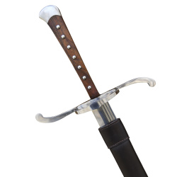 Langes Messer mit Lederscheide – Historische Replik um 1510 aus Federstahl EN45 auf https://armatae.shop - Bild 2