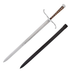 Langes Messer mit Lederscheide – Historische Replik um 1510 aus Federstahl EN45 auf https://armatae.shop - Bild 1