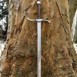 Langes Messer mit Lederscheide – Historische Replik um 1510 aus Federstahl EN45 auf https://armatae.shop - Bild 3