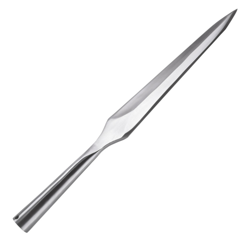 Mittelalterliche Speerspitze 45,5 cm aus EN45 Federstahl – Wikinger 10./11. Jh. (Typ K/M nach Petersen)