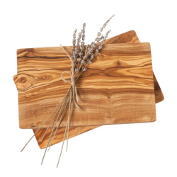 Frühstücksbrett Olivenholz rechteckig 25 x 15 x 1,7 cm – Nachhaltiges Schneide- und Servierbrett - Bild 4
