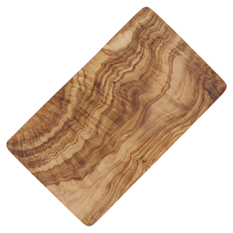 Frühstücksbrett Olivenholz rechteckig 25 x 15 x 1,7 cm – Nachhaltiges Schneide- und Servierbrett - Bild 1