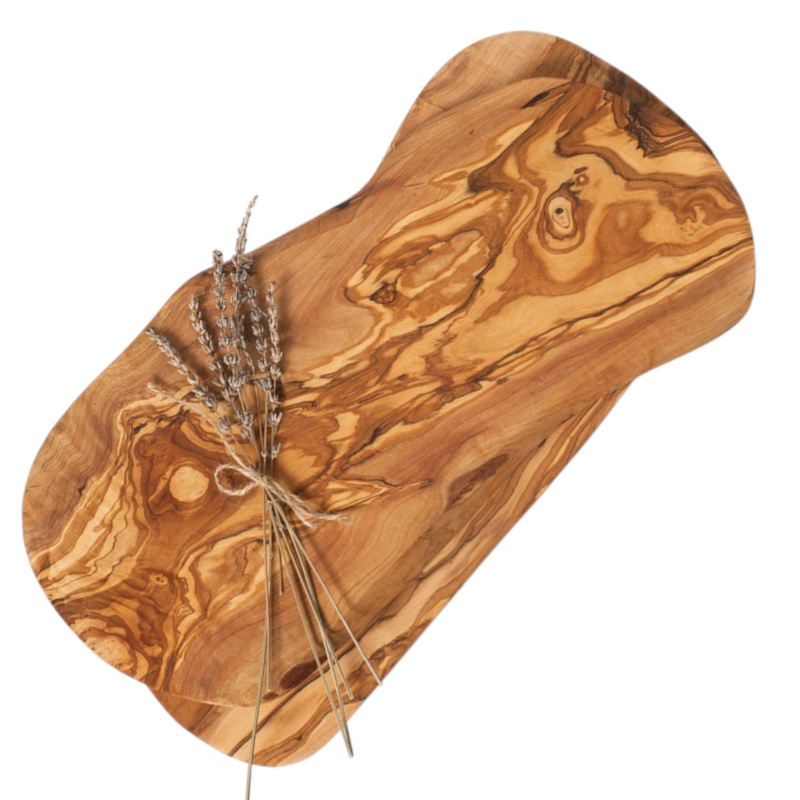 Schneidebrett Olivenholz geölt 40 x 20 x 1,5 cm – Nachhaltiges Küchenbrett aus massivem Olivenholz - Bild 1