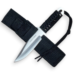 Outdoormesser Black Survival – Kompaktes EDC Messer 420 Stahl Fulltang 19 cm - Bild 1