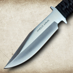 Outdoormesser Black Survival – Kompaktes EDC Messer 420 Stahl Fulltang 19 cm - Bild 3