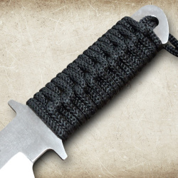 Outdoormesser Black Survival – Kompaktes EDC Messer 420 Stahl Fulltang 19 cm - Bild 4