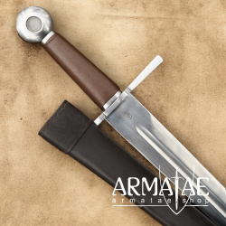 Mittelalterlicher Einhänder SK-B mit Scheide – Schaukampfschwert aus 55Si7 Federstahl - Bild 3