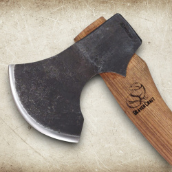 BeaverCraft AX3 Woodcraft Bushcraft Spaltbeil – 1066 Carbonstahl mit Lederscheide - Bild 2