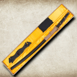 Katana S2025 – Funktionelles Samurai Schwert aus 1045 Kohlenstoffstahl mit Holzkiste & Ständer - Bild 6