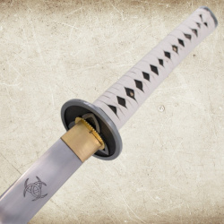 Katana Michonne S2247H – Funktionelles The Walking Dead Schwert mit Scheide, Ständer & Holzkiste - Bild 4